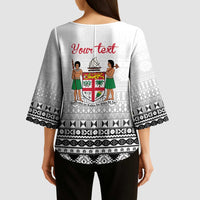 Fiji Heart Tribal Personalised Kimono Sleeve Blouse Polynesian Patterns LT9 - Polynesian Pride