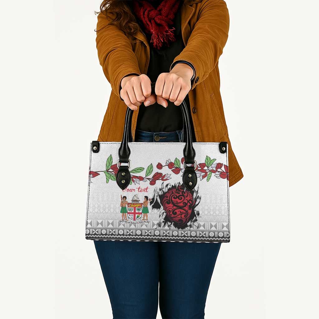 Fiji Heart Tribal Personalised Leather Bag Polynesian Patterns LT9 - Polynesian Pride