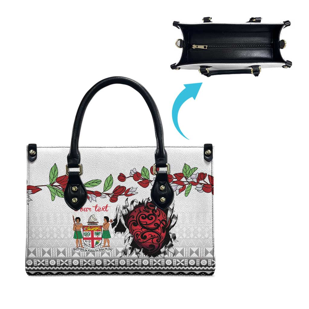 Fiji Heart Tribal Personalised Leather Bag Polynesian Patterns LT9 - Polynesian Pride