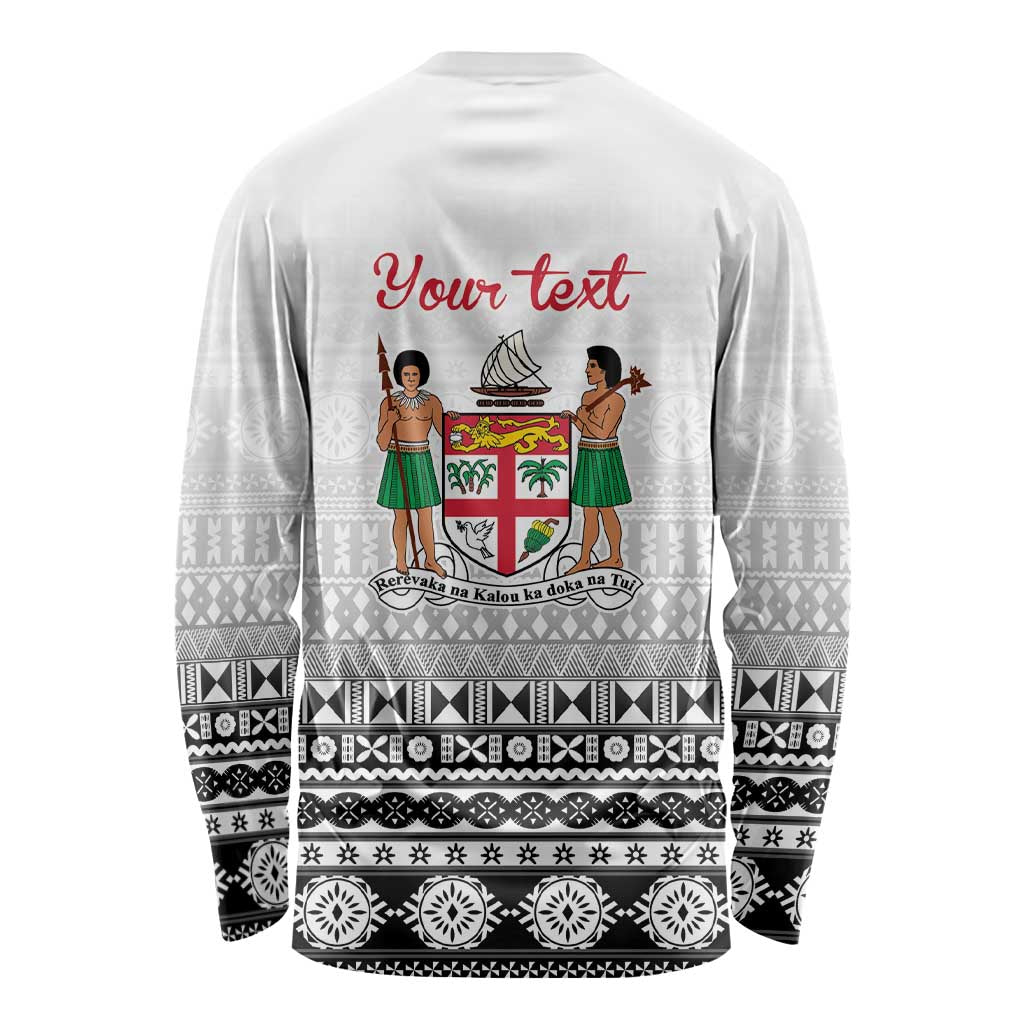 Fiji Heart Tribal Personalised Long Sleeve Shirt Polynesian Patterns LT9 - Polynesian Pride