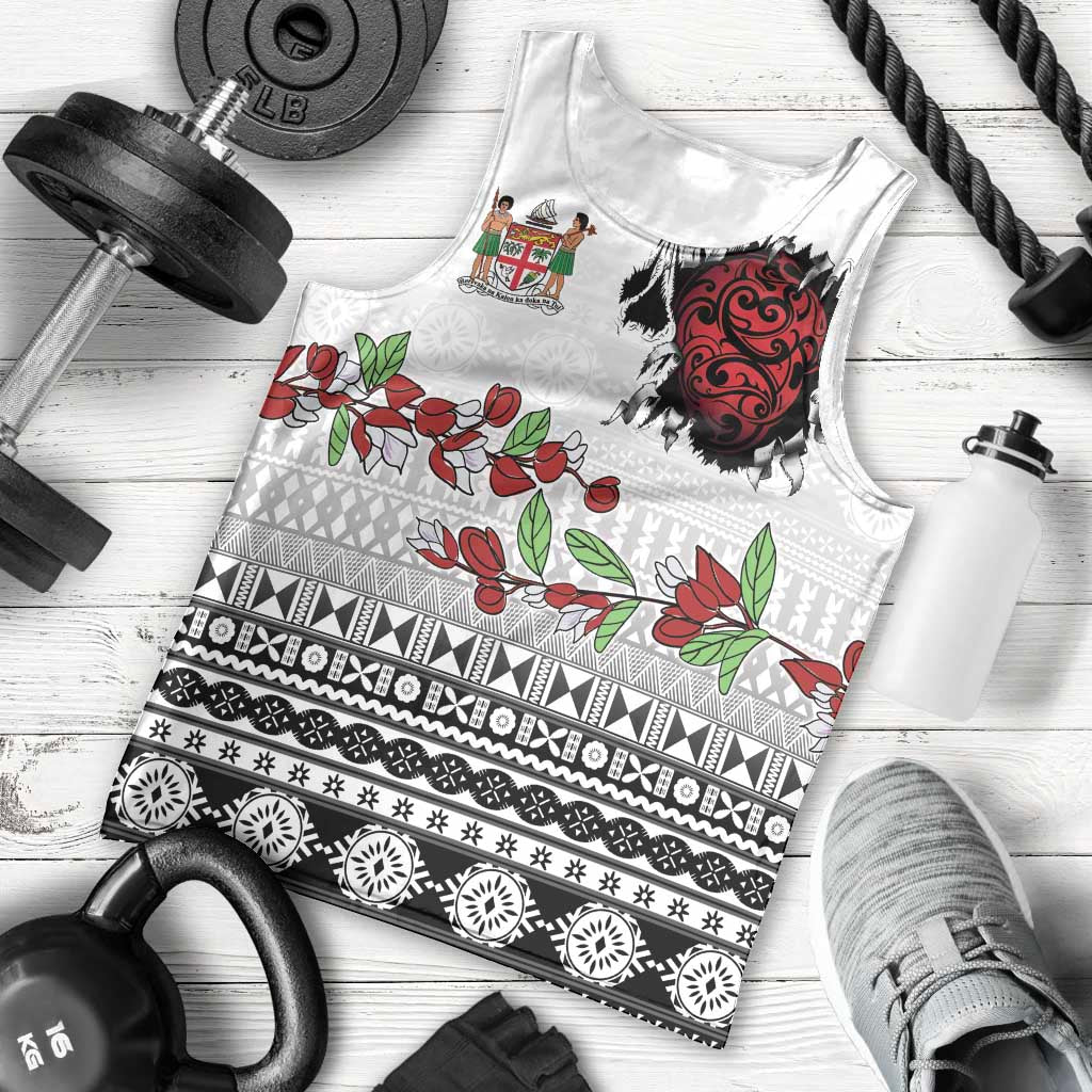 Fiji Heart Tribal Personalised Men Tank Top Polynesian Patterns LT9 - Polynesian Pride