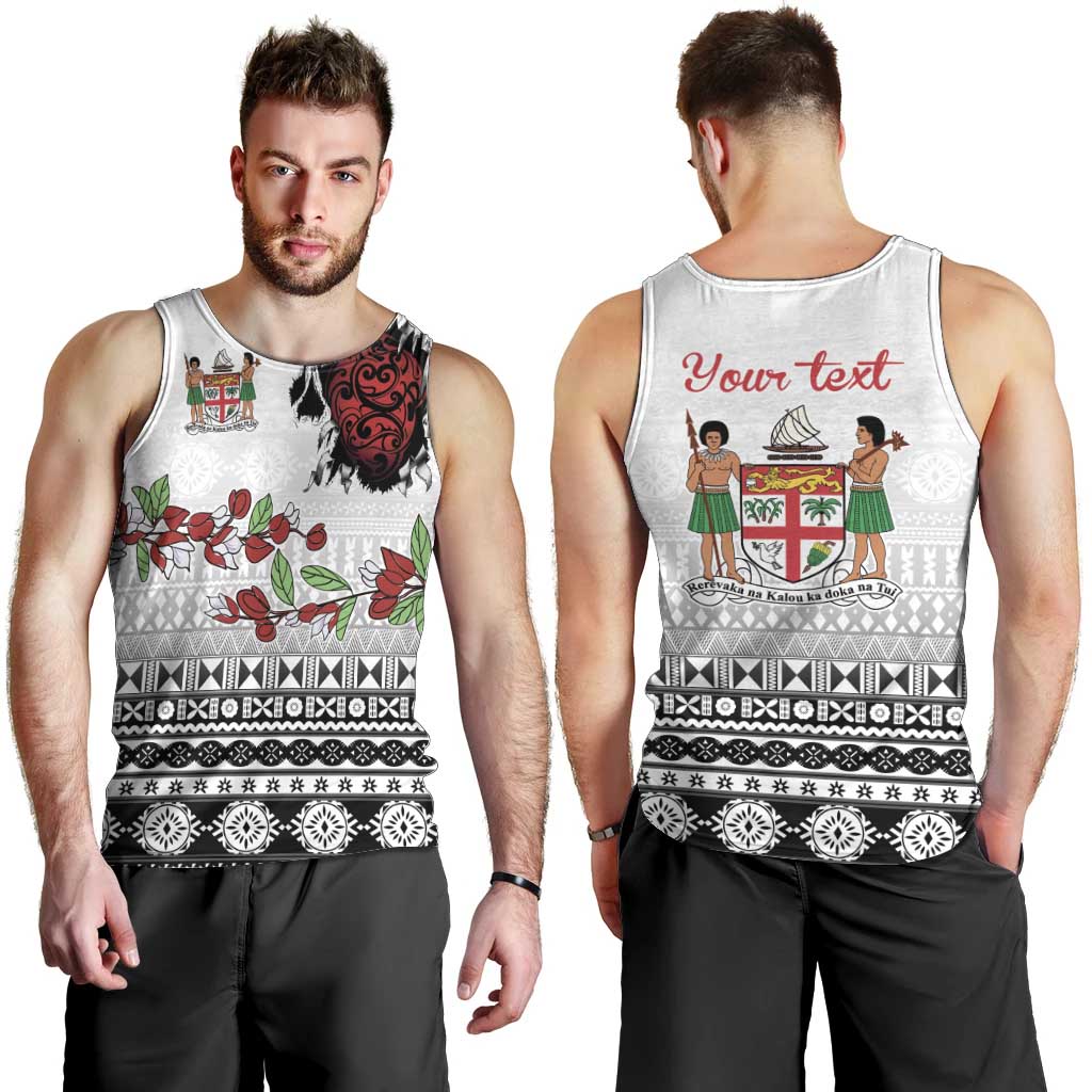 Fiji Heart Tribal Personalised Men Tank Top Polynesian Patterns LT9 - Polynesian Pride