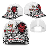 Fiji Heart Tribal Personalised Mesh Trucker Cap Polynesian Patterns LT9 - Polynesian Pride