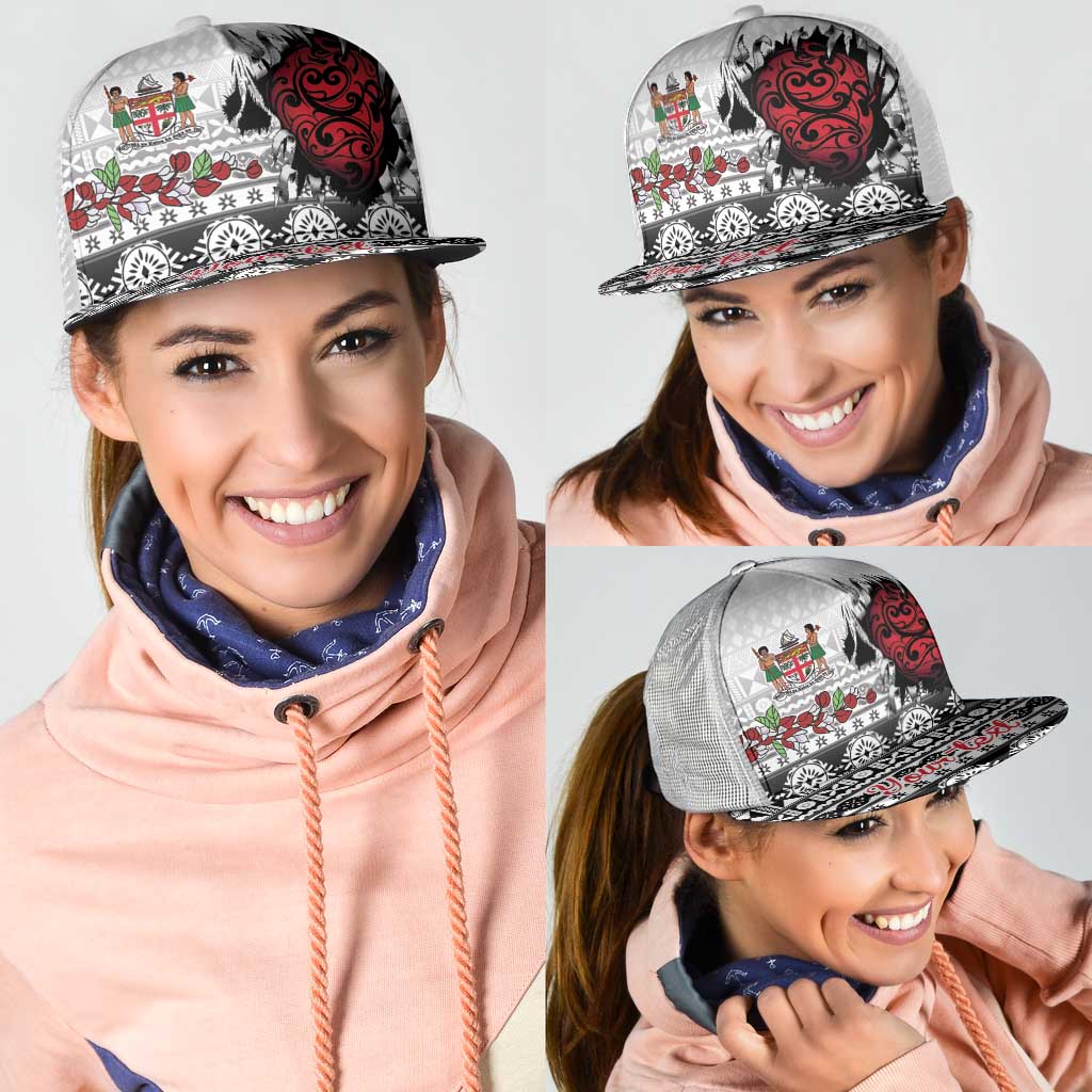 Fiji Heart Tribal Personalised Mesh Trucker Cap Polynesian Patterns LT9 - Polynesian Pride