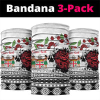 Fiji Heart Tribal Personalised Neck Gaiter Polynesian Patterns LT9 package One Size: 25*50cm White - Polynesian Pride