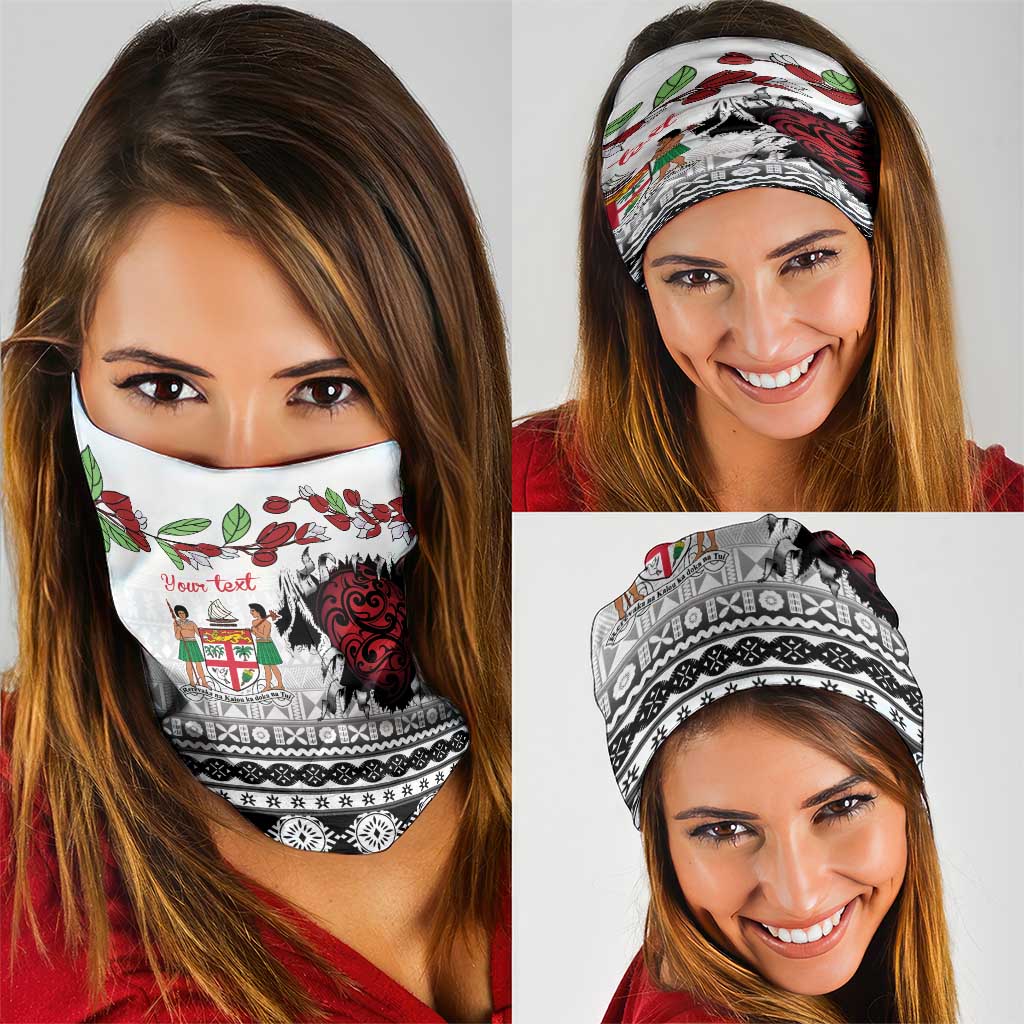 Fiji Heart Tribal Personalised Neck Gaiter Polynesian Patterns LT9 - Polynesian Pride