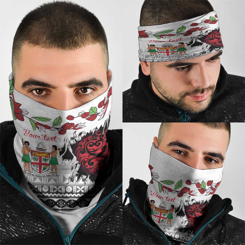 Fiji Heart Tribal Personalised Neck Gaiter Polynesian Patterns LT9 - Polynesian Pride