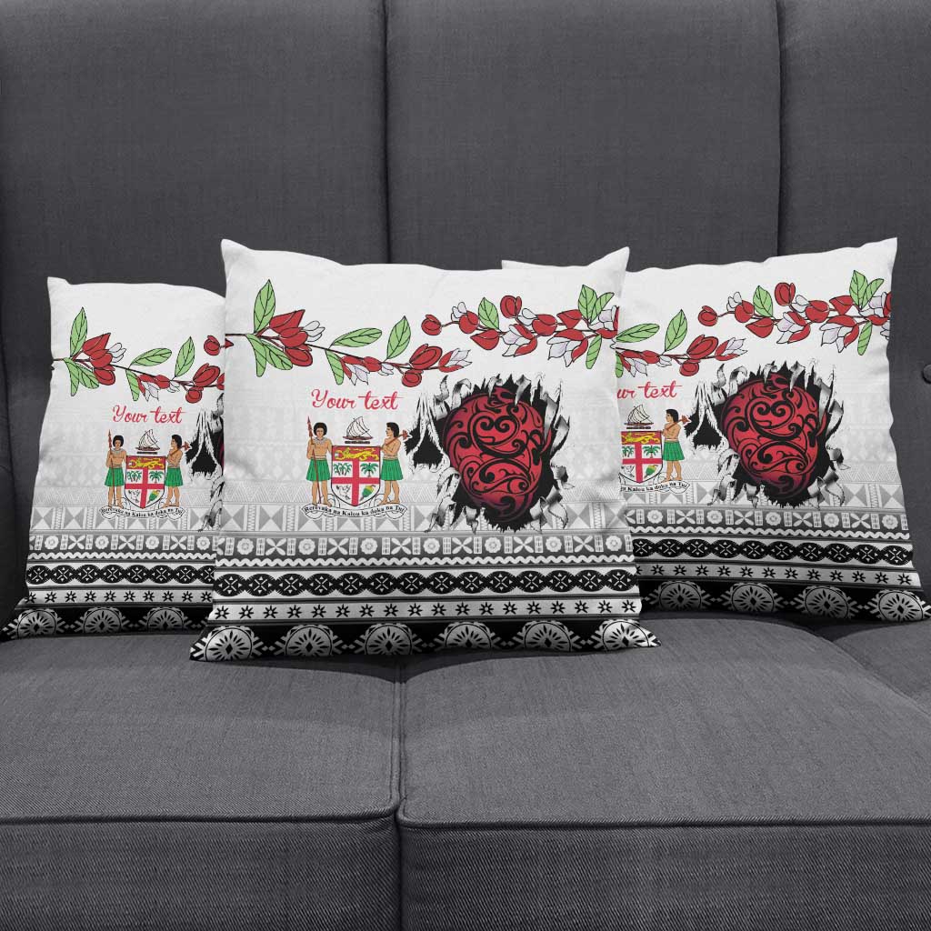 Fiji Heart Tribal Personalised Pillow Cover Polynesian Patterns LT9 - Polynesian Pride