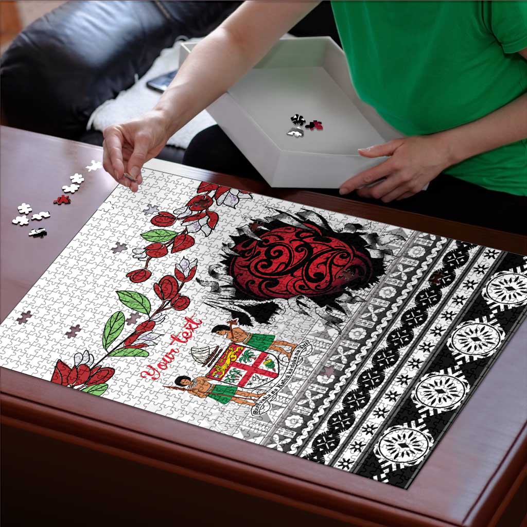 Fiji Heart Tribal Personalised Puzzle Polynesian Patterns LT9 - Polynesian Pride