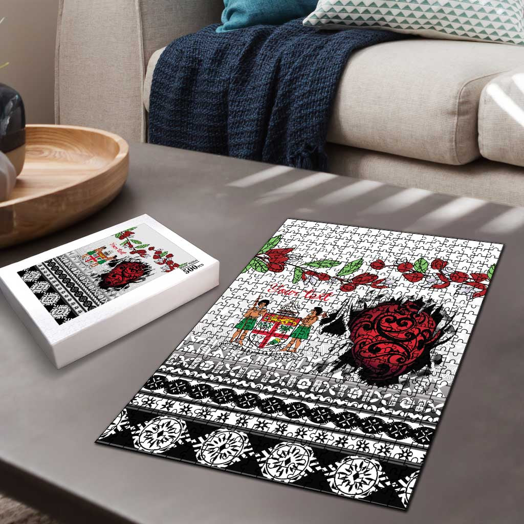Fiji Heart Tribal Personalised Puzzle Polynesian Patterns LT9 - Polynesian Pride