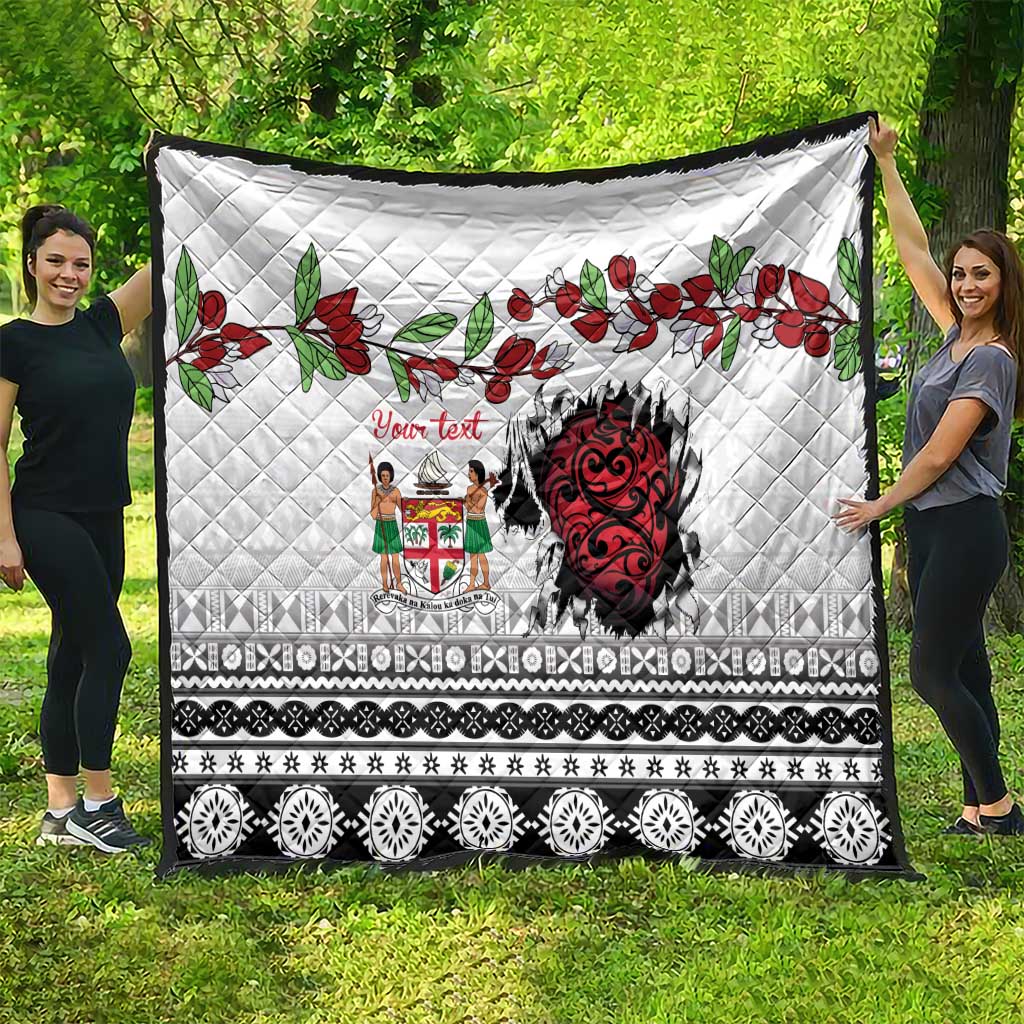 Fiji Heart Tribal Personalised Quilt Polynesian Patterns LT9 - Polynesian Pride