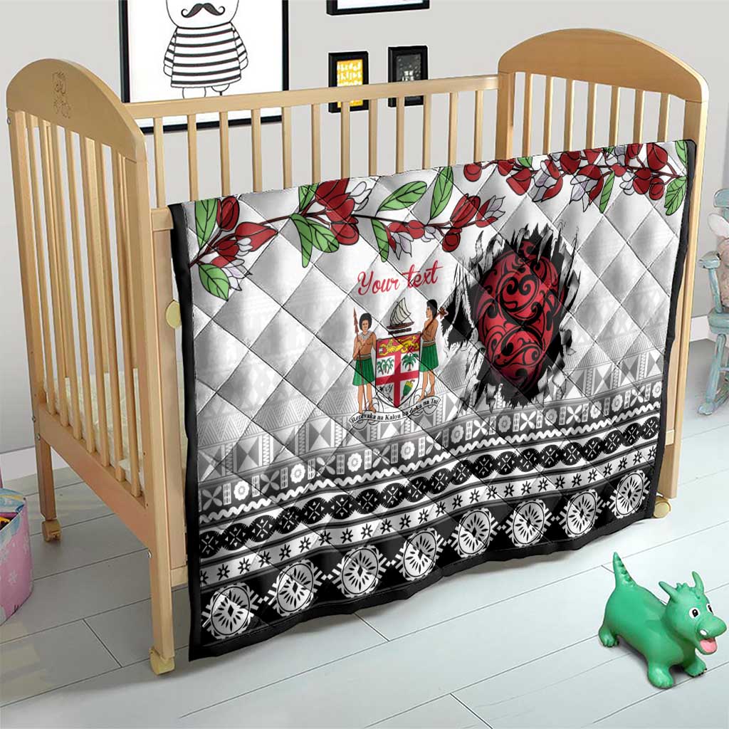 Fiji Heart Tribal Personalised Quilt Polynesian Patterns LT9 - Polynesian Pride