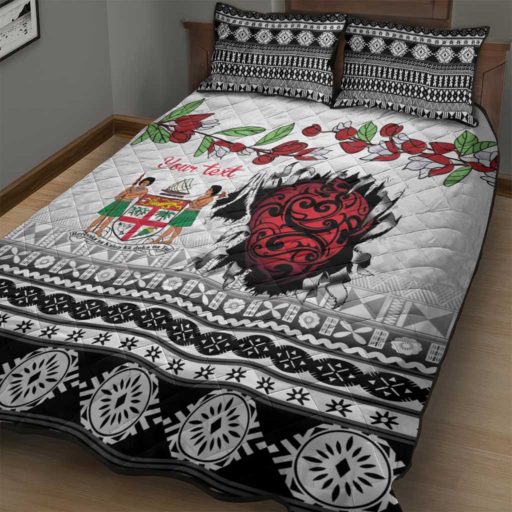 Fiji Heart Tribal Personalised Quilt Bed Set Polynesian Patterns LT9 - Polynesian Pride
