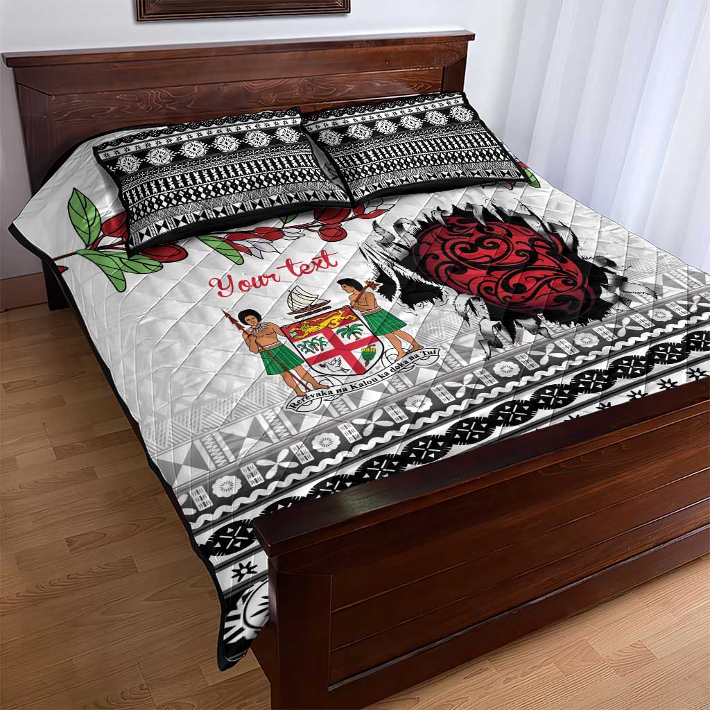 Fiji Heart Tribal Personalised Quilt Bed Set Polynesian Patterns LT9 - Polynesian Pride