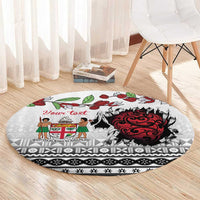 Fiji Heart Tribal Personalised Round Carpet Polynesian Patterns LT9 - Polynesian Pride
