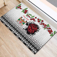 Fiji Heart Tribal Personalised Rubber Doormat Polynesian Patterns LT9 - Polynesian Pride