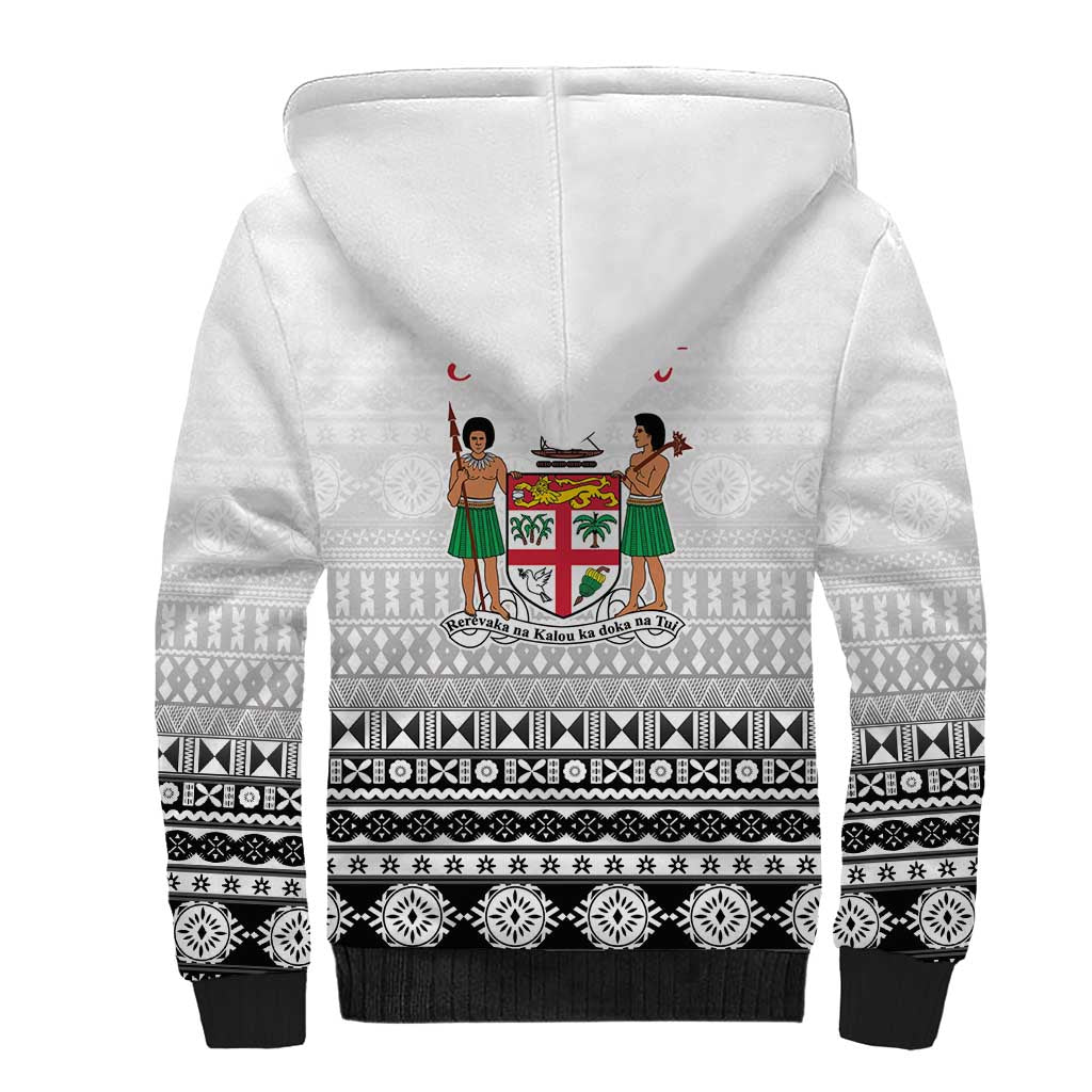 Fiji Heart Tribal Personalised Sherpa Hoodie Polynesian Patterns