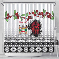 Fiji Heart Tribal Personalised Shower Curtain Polynesian Patterns LT9 - Polynesian Pride