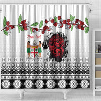 Fiji Heart Tribal Personalised Shower Curtain Polynesian Patterns LT9 - Polynesian Pride