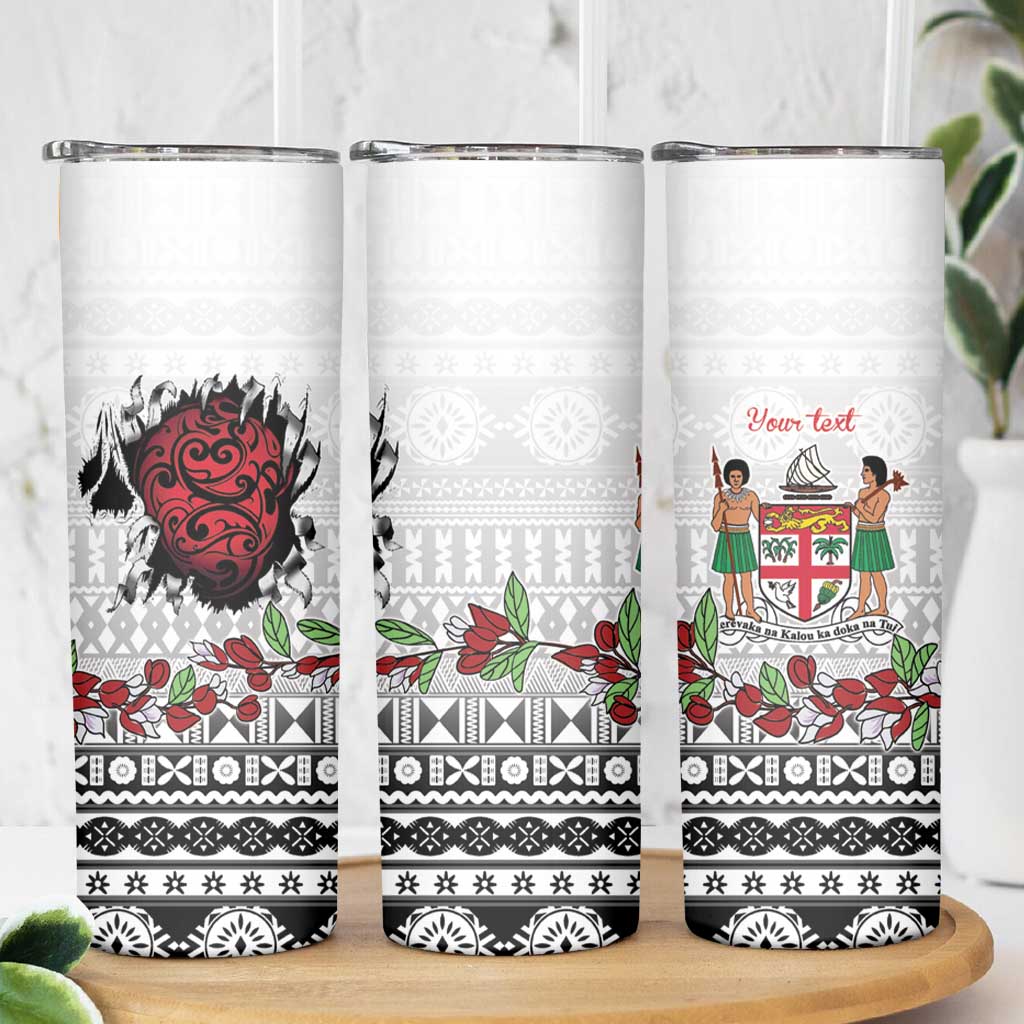 Fiji Heart Tribal Personalised Skinny Tumbler Polynesian Patterns LT9 - Polynesian Pride