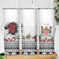 Fiji Heart Tribal Personalised Skinny Tumbler Polynesian Patterns LT9 - Polynesian Pride