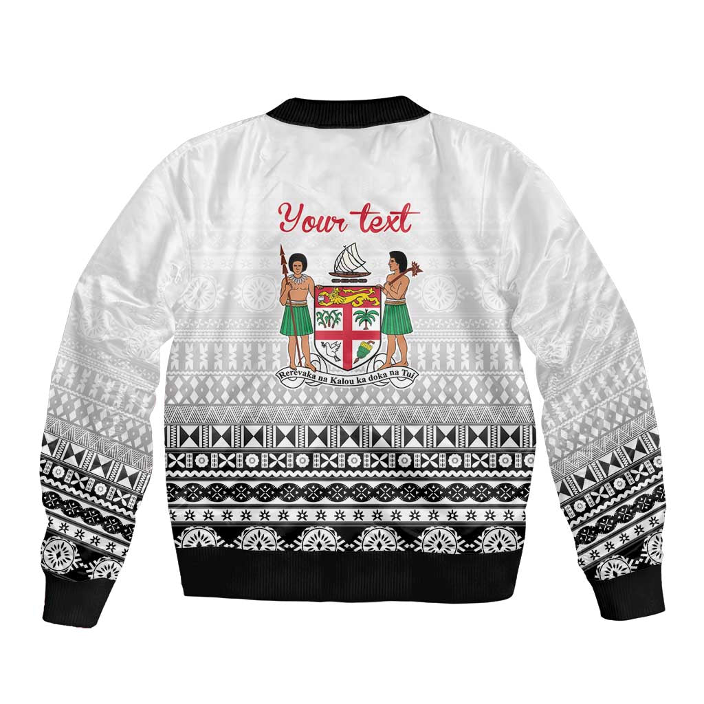 Fiji Heart Tribal Personalised Sleeve Zip Bomber Jacket Polynesian Patterns LT9 - Polynesian Pride