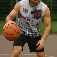 Fiji Heart Tribal Personalised Sleeveless Hoodie Polynesian Patterns LT9 - Polynesian Pride