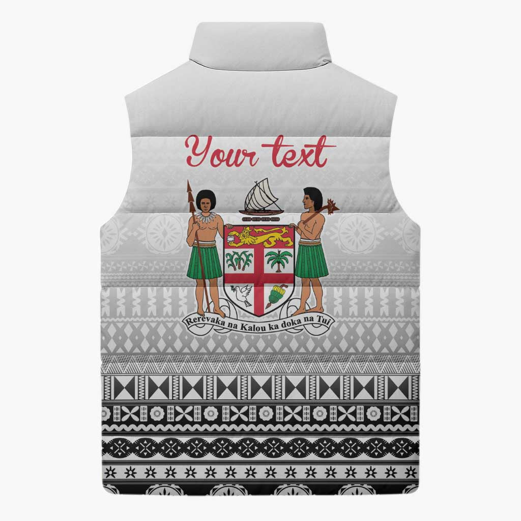 Fiji Heart Tribal Personalised Sleeveless Puffer Jacket Polynesian Patterns LT9 - Polynesian Pride