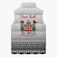 Fiji Heart Tribal Personalised Sleeveless Puffer Jacket Polynesian Patterns LT9 - Polynesian Pride