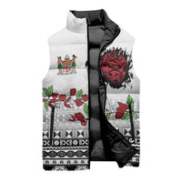 Fiji Heart Tribal Personalised Sleeveless Puffer Jacket Polynesian Patterns LT9 - Polynesian Pride
