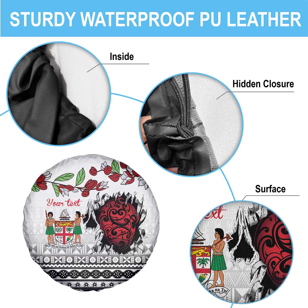 Fiji Heart Tribal Personalised Spare Tire Cover Polynesian Patterns LT9 - Polynesian Pride