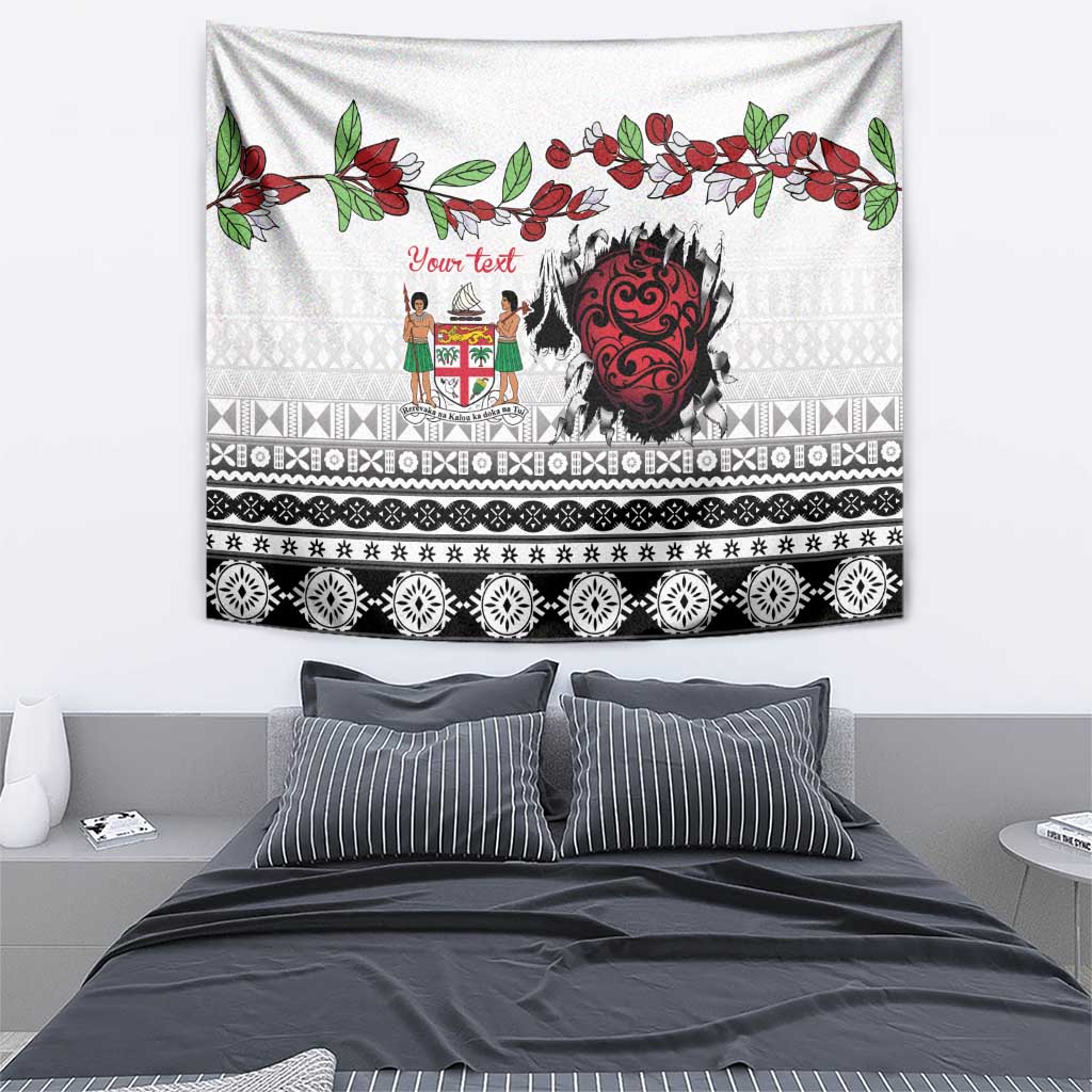 Fiji Heart Tribal Personalised Tapestry Polynesian Patterns LT9 - Polynesian Pride