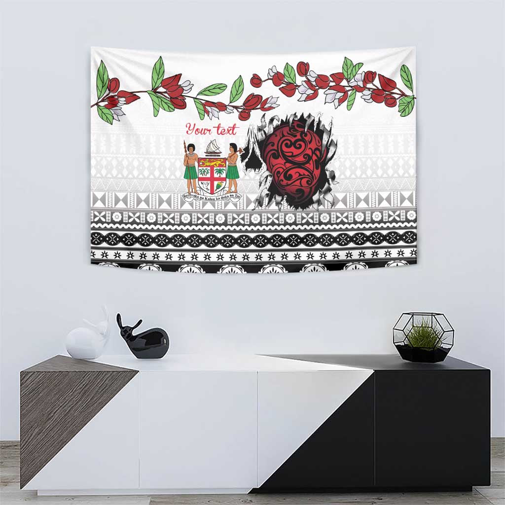 Fiji Heart Tribal Personalised Tapestry Polynesian Patterns LT9 - Polynesian Pride