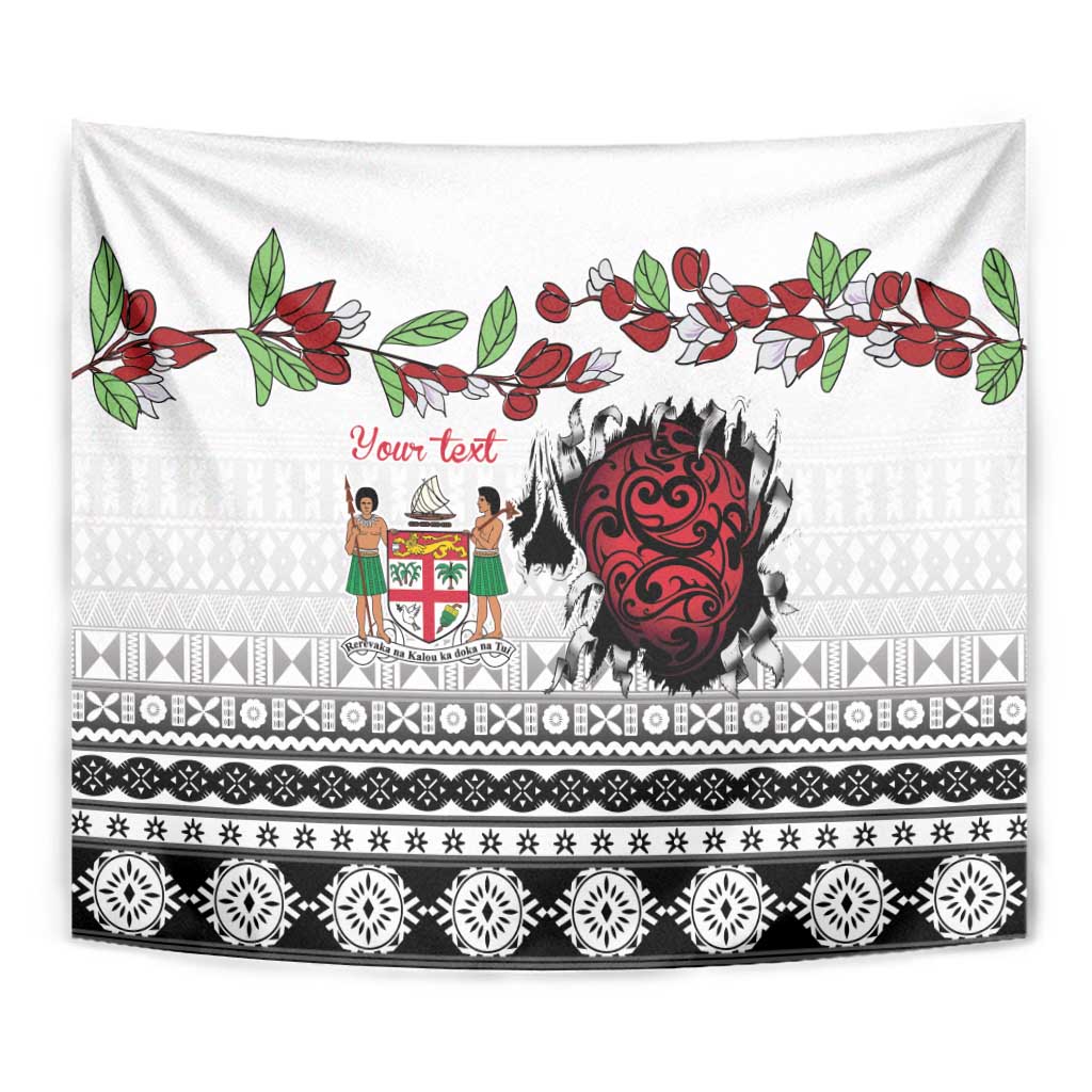 Fiji Heart Tribal Personalised Tapestry Polynesian Patterns LT9 - Polynesian Pride