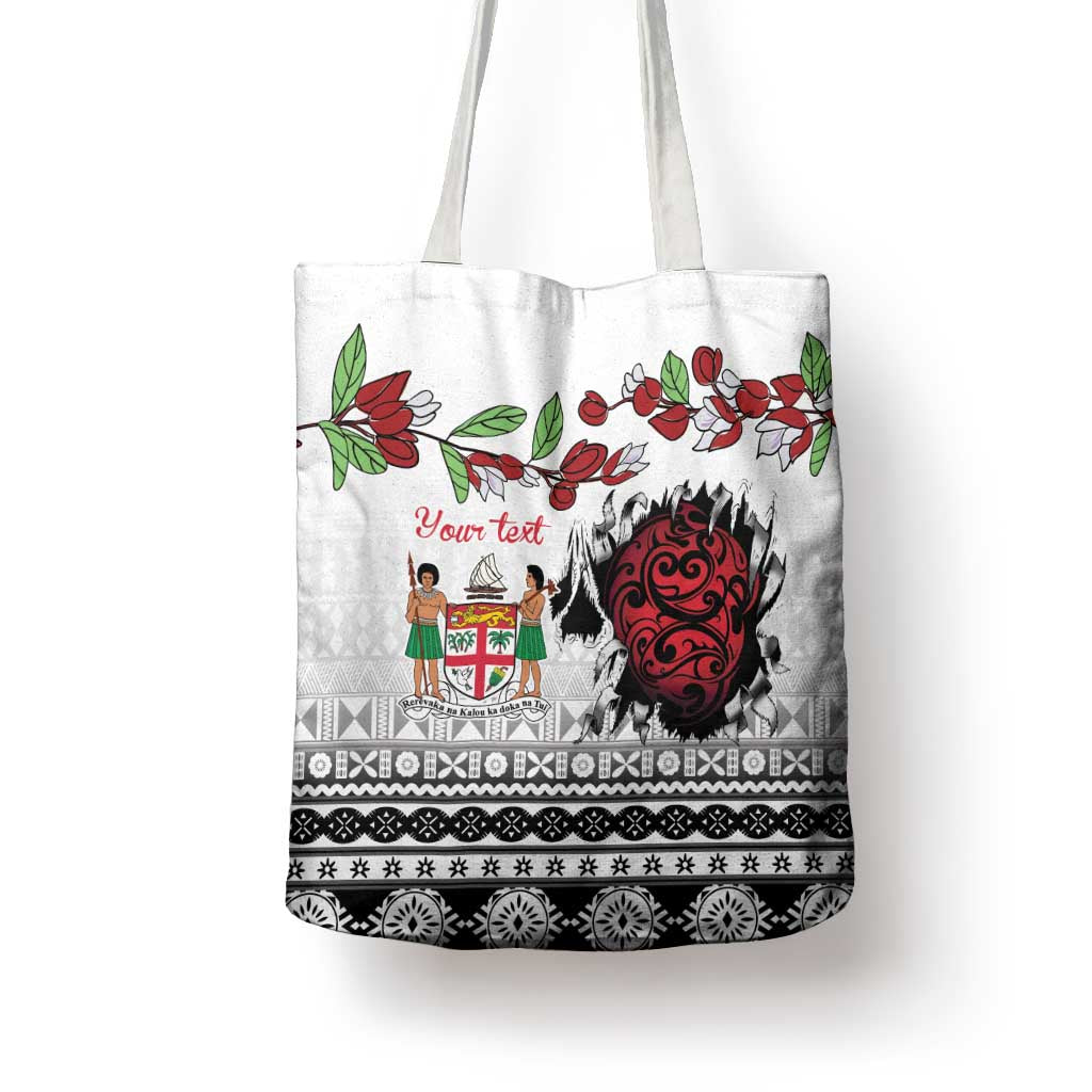Fiji Heart Tribal Personalised Tote Bag Polynesian Patterns LT9 - Polynesian Pride