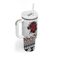 Fiji Heart Tribal Personalised Tumbler With Handle Polynesian Patterns LT9 - Polynesian Pride