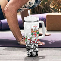 Fiji Heart Tribal Personalised Tumbler With Handle Polynesian Patterns LT9 - Polynesian Pride