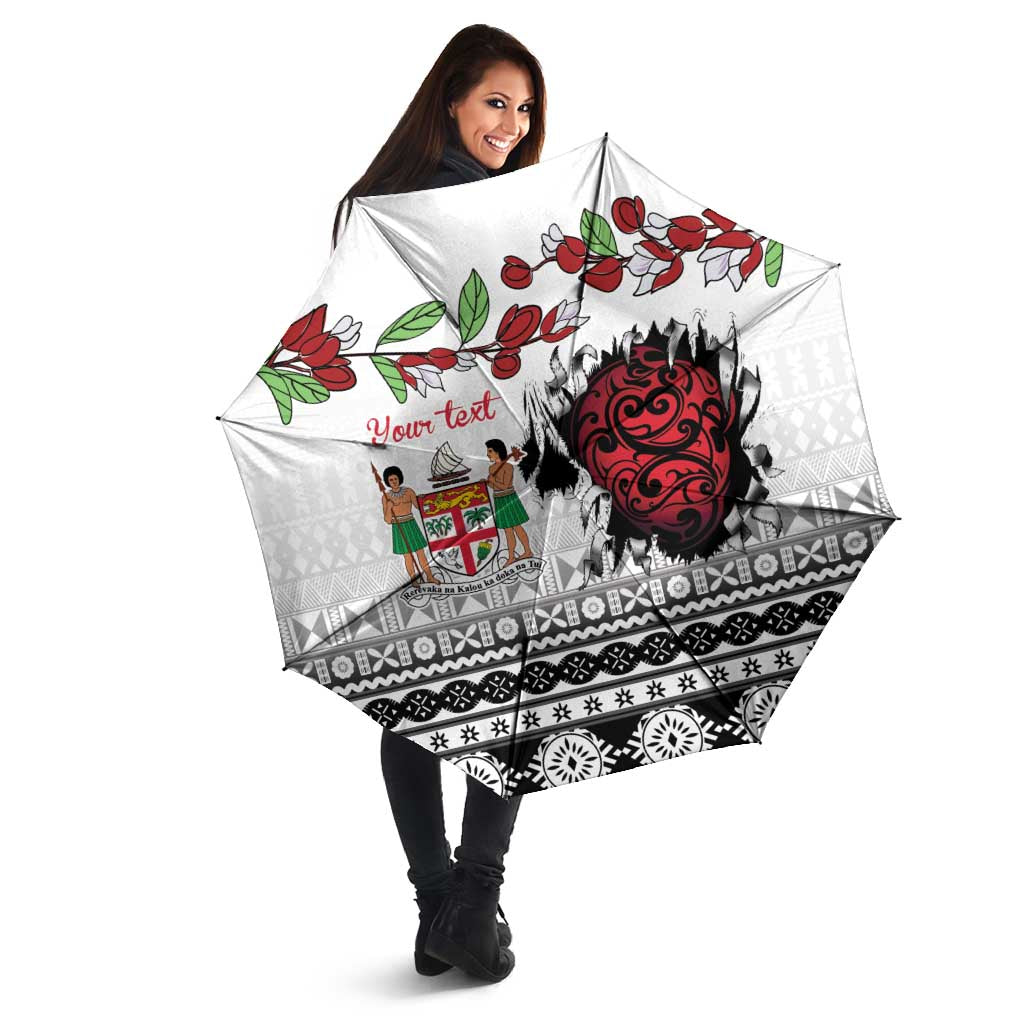 Fiji Heart Tribal Personalised Umbrella Polynesian Patterns LT9 - Polynesian Pride
