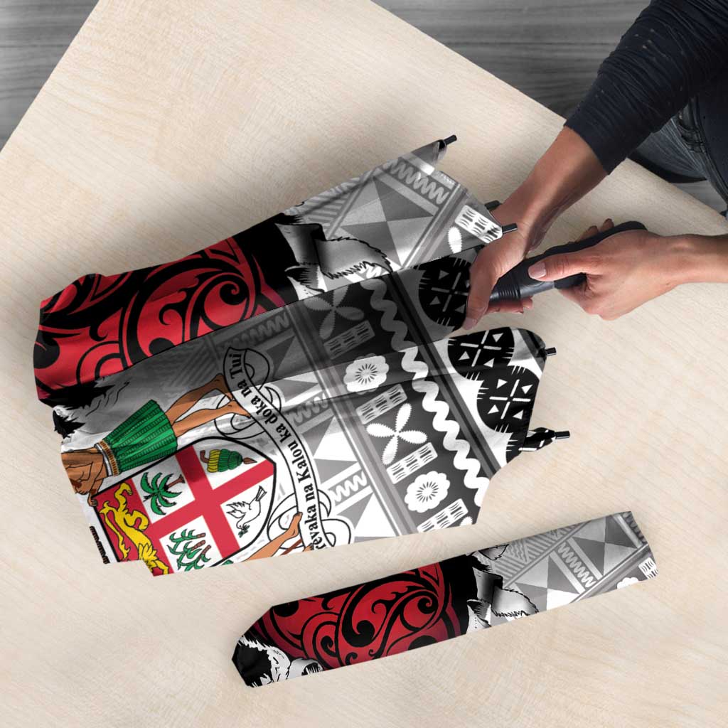 Fiji Heart Tribal Personalised Umbrella Polynesian Patterns LT9 - Polynesian Pride