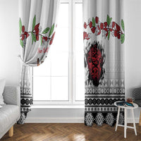 Fiji Heart Tribal Personalised Window Curtain Polynesian Patterns LT9 - Polynesian Pride