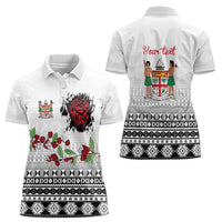 Fiji Heart Tribal Personalised Women Polo Shirt Polynesian Patterns LT9 - Polynesian Pride