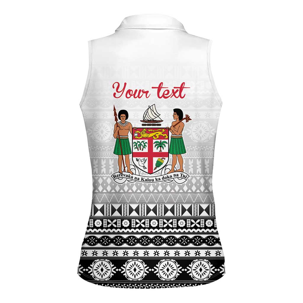 Fiji Heart Tribal Personalised Women Sleeveless Polo Shirt Polynesian Patterns LT9 - Polynesian Pride