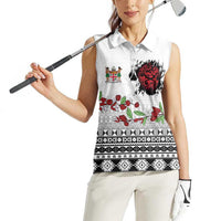 Fiji Heart Tribal Personalised Women Sleeveless Polo Shirt Polynesian Patterns LT9 - Polynesian Pride