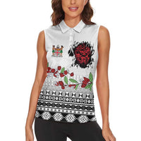 Fiji Heart Tribal Personalised Women Sleeveless Polo Shirt Polynesian Patterns LT9 - Polynesian Pride