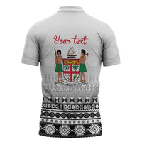 Fiji Heart Tribal Personalised Zipper Polo Shirt Polynesian Patterns LT9 - Polynesian Pride
