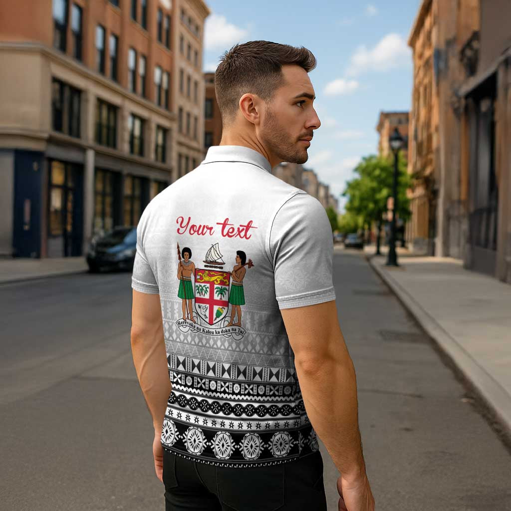Fiji Heart Tribal Personalised Zipper Polo Shirt Polynesian Patterns LT9 - Polynesian Pride