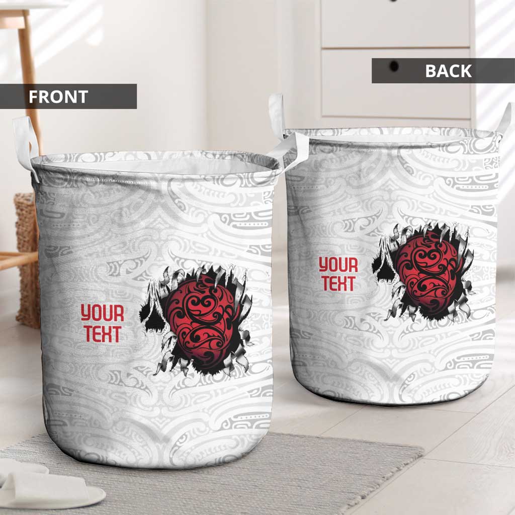 New Zealand Maori Heart Tribal Personalised Laundry Basket Polynesian Patterns LT9 - Polynesian Pride