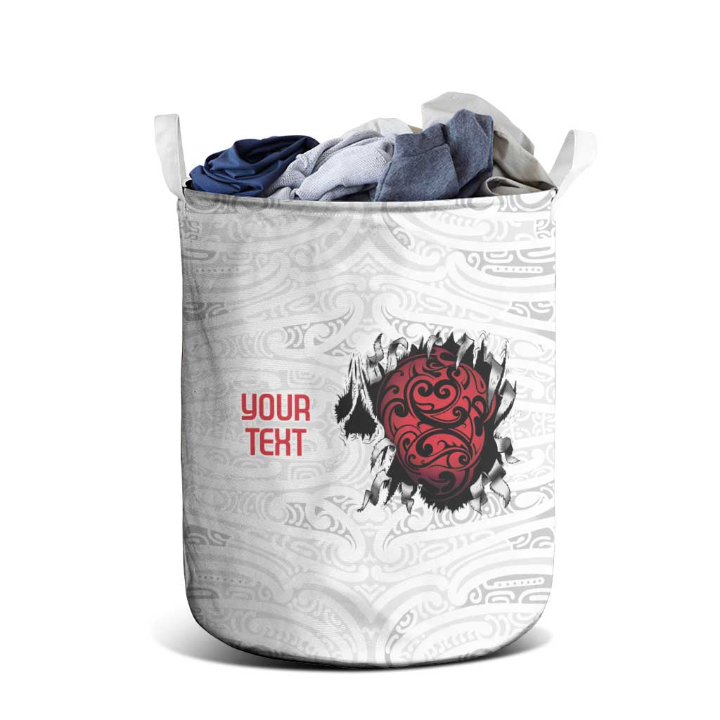 New Zealand Maori Heart Tribal Personalised Laundry Basket Polynesian Patterns LT9 - Polynesian Pride