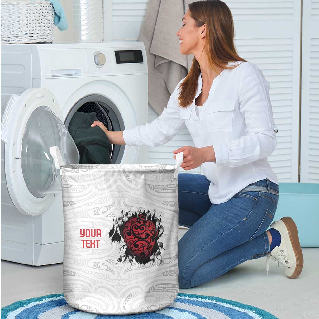 New Zealand Maori Heart Tribal Personalised Laundry Basket Polynesian Patterns LT9 - Polynesian Pride
