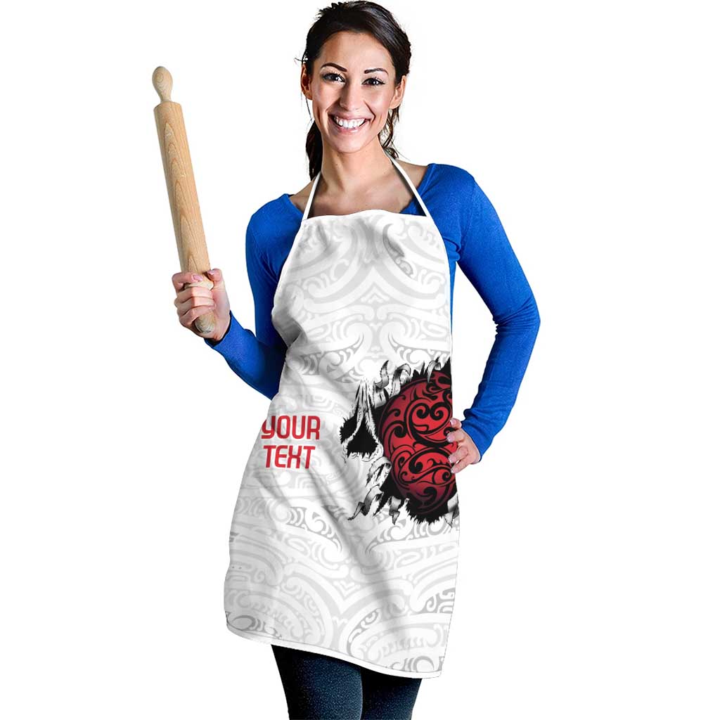 New Zealand Maori Heart Tribal Personalised Apron Polynesian Patterns LT9 - Polynesian Pride
